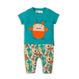 Set pentru sugari de băieți - tricou și pantaloni, Minoti, Leaf 1, băiat