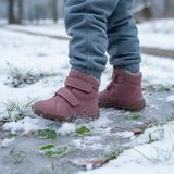 Dievčenská zimná barefoot obuv ZERU TEX FURRY Dark pink, Froddo, G2110149-6