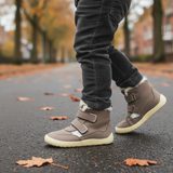 Dievčenská zimná barefoot obuv KESY TAUPE, Protetika, sivá