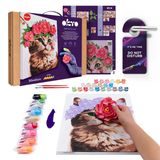 Kreativní sada OKTO 3D obraz Kočka s květinovou korunkou