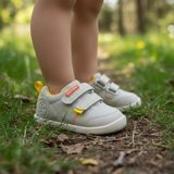 Tenisi barefoot din pânză pentru băieți LONA BASICA BEIGE Y AMARILLO Biomecanisc 262190-C891