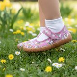 Balerini barefoot din pânză pentru fete CANVAS BALETTY WHITE/PINK FRODDO G1700437-3