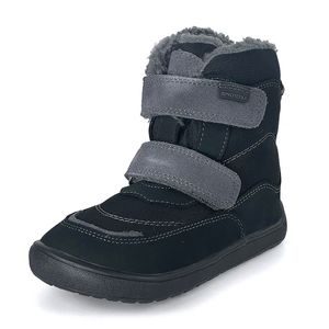 Detské zimné barefoot topánky PRO-tex NUT BLACK