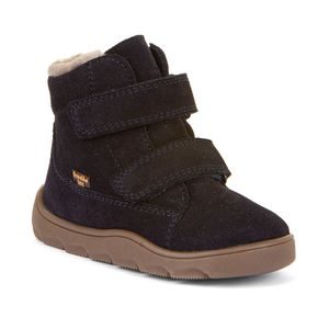Chlapčenské zimné barefoot topánky ZERU TEX FURRY Dark blue, Froddo, G2110149, tmavomodrá