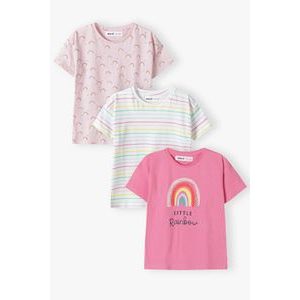 Tricou cu mânecă scurtă pentru fete 3pack, Minoti, 14tee 50, Girl