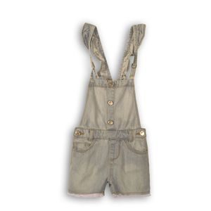 Pantaloni scurți pentru fete cu dantelă - denim ușor, Minoti, Shell 8, albastru deschis