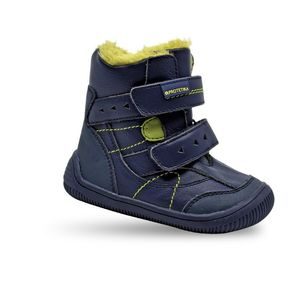 Chlapecké zimní boty Barefoot TOREN NAVY, Protetika, tmavě modrá 