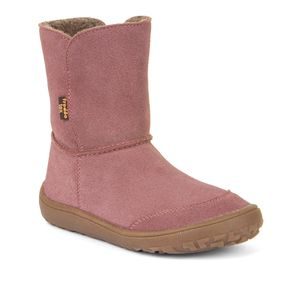 Dívčí zimní barefoot boty TEX SUEDE Dark Pink, Froddo, G3160238, růžová