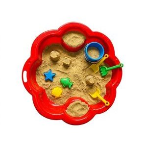 Homokozó és medence virág - piros 107x107 cm, Életstílus