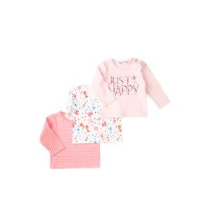 Tričko kojenecké 3pack, Minoti, Robbin 11, růžová