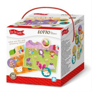 Dětské lotto pro dívky Far Far Land v praktickém přenosném boxu s rukojetí