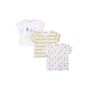 Tričko kojenecké s krátkým rukávem 3pack, Minoti, Smiling 4, bílá 