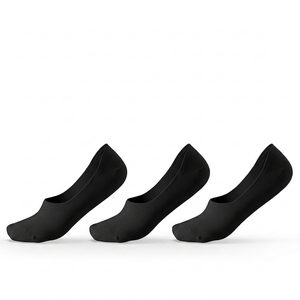 Unisex neviditeľné ponožky bambusové - 3pack Pidilidi PD0152-10 black