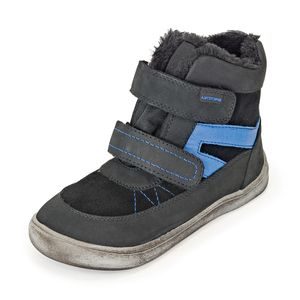 Chlapčenské zimné topánky Barefoot RODRIGO BLACK, Protetika, čierna