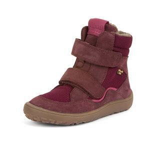 Dívčí zimní barefoot boty TEX WINTER Bordeaux, Froddo, G3160233-7, červená