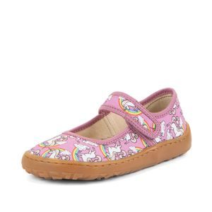Balerini barefoot din pânză pentru fete CANVAS BALETTY WHITE/PINK FRODDO G1700437-3