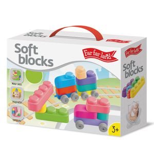 Startovní sada měkké stavebnice Far Far Land s 15 barevnými bloky