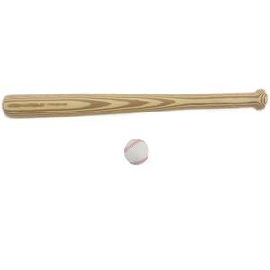 Dětská baseballová pálka o délce 59,5 cm v setu s bílým míčkem