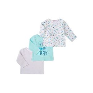 Dojčenské tričko 3pack, Minoti, Snail 10, modrá