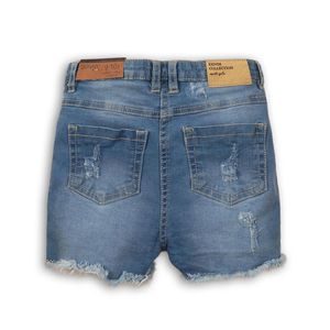 Pantaloni scurți din denim cu elastic pentru fete, Minoti, KG DSHORT 6, albastru