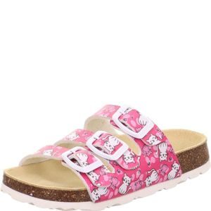 Dívčí korkové pantofle Superfit FOOTBAD Pink/Multicolored 1-800113-5650