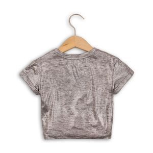 Pantaloni sclipiciosi pentru fete cu elastan, Minoti, VOID 13, gri