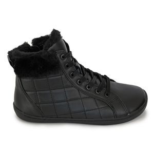 Dámske barefoot zimné topánky ZORA DARK BLACK, Protetika, dark black