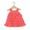 Šatý dívčí s krátkým rukávem, řasená sukně, Minoti, ROSEWOOD 6, červená