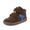 Chlapčenské celoročné kožené členkové barefoot topánky LOOP HIGH-TOPS BROWN Froddo G2110157-1