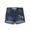 Kraťasy dievčenské džínsové s elastanom, Minoti, DITSY 1, modrá