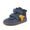 Chlapčenské celoročné kožené členkové barefoot topánky LOOP HIGH-TOPS DARK BLUE Froddo G2110157
