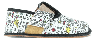 Mezítlábas fiú papucs Pegres, BF01 gaming, fekete