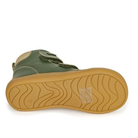 CHLAPECKÉ ZIMNÍ BOTY BAREFOOT DENY KHAKI, PROTETIKA, ZELENÁ