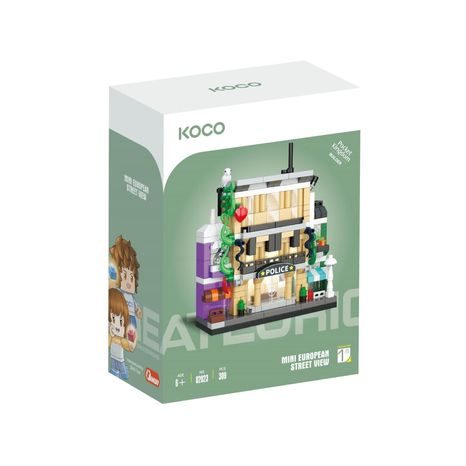 KOCO STAVEBNICE POLICEJNÍ STANICE 309 DÍLKŮ 8X3,5X9,5 CM, KOCO, W039573