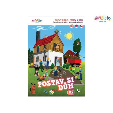 POSTAV SI DŮM - SAMOLEPKOVÝ SEŠIT, KRESLI.TO, W026616