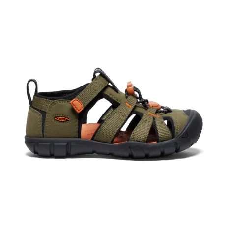 Chlapecké sandály KEEN SEACAMP II CNX dark olive/gold flame