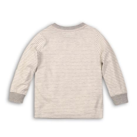 TRICOU DE BUMBAC PENTRU BĂIEȚI, CU MÂNECĂ LUNGĂ, MINOTI, DEPT 12, BEJ