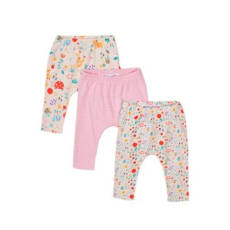 Pantaloni pentru sugari 3pachet, Minoti, Garden 8, roz