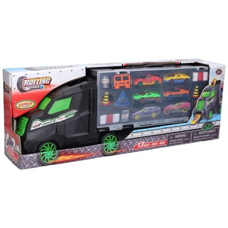 AUTO KAMIÓN S KOVOVÝMI AUTY 48 CM, WIKY, W038871