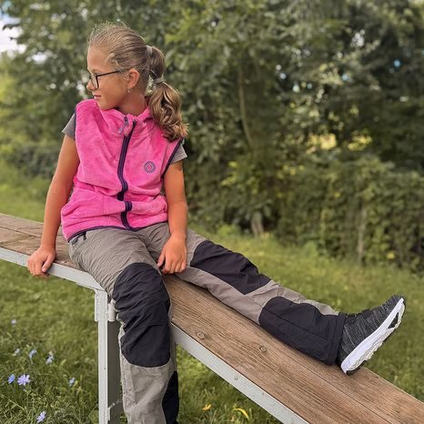 VESTA DÍVČÍ CHLUPATÁ SE STOJÁČKEM, PIDILIDI, PD1140-03, RŮŽOVÁ