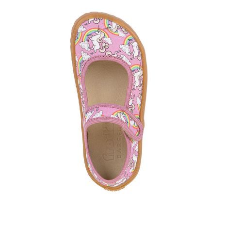 BALERINI BAREFOOT DIN PÂNZĂ PENTRU FETE CANVAS BALETTY WHITE/PINK FRODDO G1700437-3
