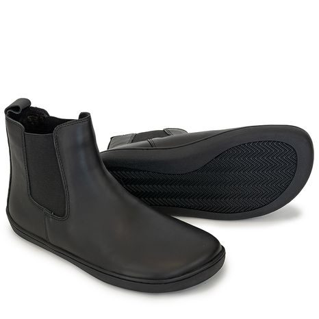 DÁMSKÉ BAREFOOT ZIMNÍ BOTY DEBORA DARK BLACK, PROTETIKA, TMAVĚ ČERNÁ
