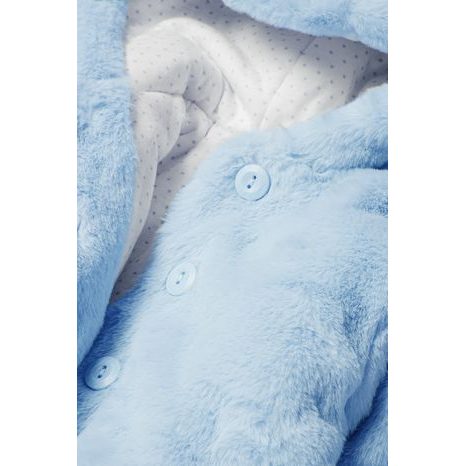 KABÁTEK KOJENECKÝ CHLUPATÝ S PODŠÍVKOU, MINOTI, BABYPREM 28, MODRÁ