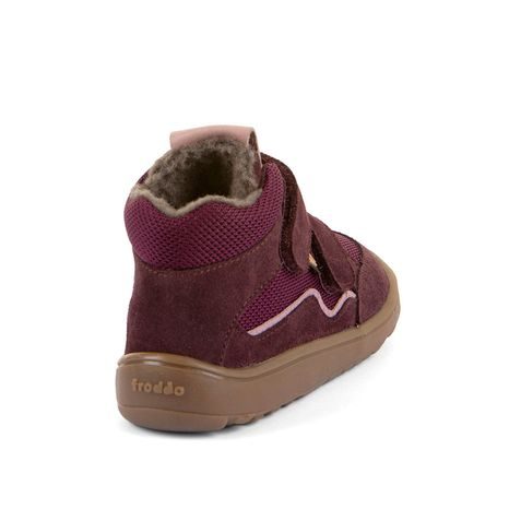 DIEVČENSKÉ ZIMNÉ BAREFOOT TOPÁNKY TEX WOOL BORDEAUX FRODDO G3110266-36W