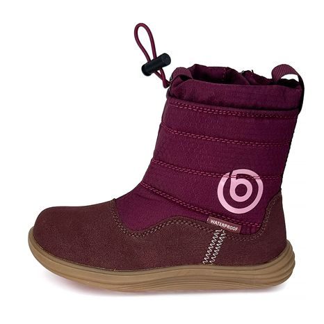 DÍVČÍ ZIMNÍ BAREFOOT BOTY S MEMBRÁNOU BUGGA RUBA FUCHSIA B00197-07