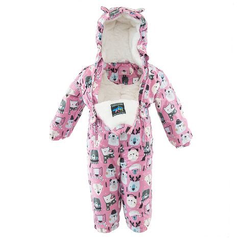 DIEVČENSKÁ ZIMNÁ KOMBINÉZA S KOŽÚŠKOM, PIDILIDI, PD1129-01, RUŽOVÁ