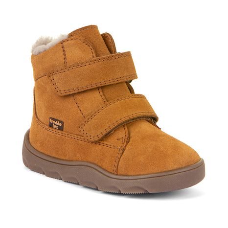 Dětské zimní barefoot boty ZERU TEX FURRY Cognac, Froddo, G2110149-2, hnědá