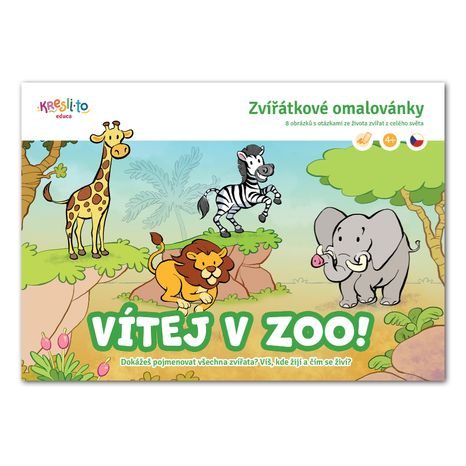 Bine ați venit la grădina zoologică A5 carte de colorat, Kresli.to, W031843