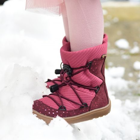 DÍVČÍ ZIMNÍ BAREFOOT BOTY TEX TRACK WOOL BORDEAUX+ G3160251-7