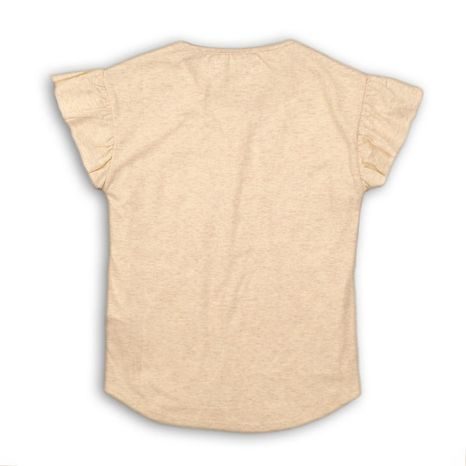 TRIČKO DIEVČENSKÉ S KRÁTKYM RUKÁVOM, MINOTI, KG TEE 22, BÉŽOVÁ